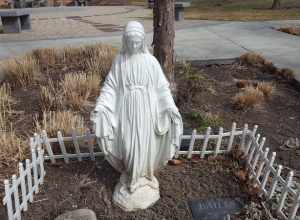 Statue of Mary at Saint John the Baptist Catholic Church in Draper Utah