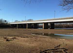 The Whitney Young Memorial Bridge over the Anacostia River in Washington, DC in January 2015
