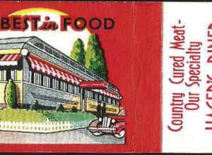 Hagers Diner Matchcover Allentown PA.  Traditional diner that served home cooked breakfast, lunch and dinners.   Closed in the early 1960s and the building moved elsewhere.    The location now has several retail stores that was built on the site as