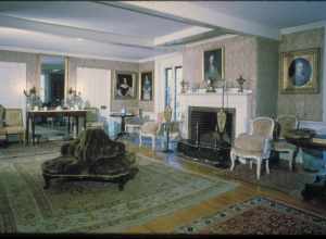 The parlor
Adams National Historical Park is located in the City of Quincy, Norfolk County, Massachusetts, approximately ten miles south of Boston. The Park comprises 11 historic structures and a cultural landscape totaling almost 14 acres. 
The