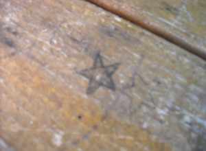 Carvings on a table...