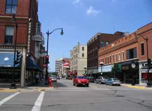 Downtown LaCrosse, Wisconsin. This area is listed on the National Register of Historic Places.