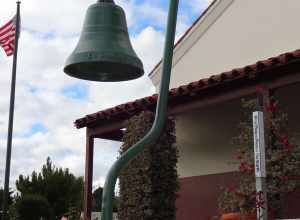Bell marking the El Camino Real at Mission San Buenaventura