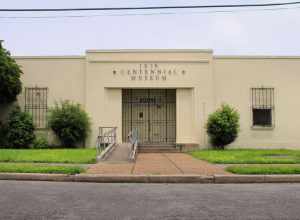The former 1936 Texas Centennial Museum in Corpus Christi, Texas, United States. Funds for its construction were provided by the Centennial Commission and Nueces County, and the land was donated by the City of Corpus Christi. Designed by Brock,
