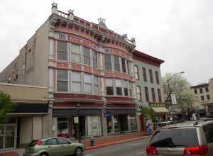 Buildings in the Hagerstown Commercial Core Historic District in Hagerstown, Maryland.