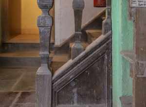 Basement staircase, The Harley Clarke Mansion, Evanston, Illinois.