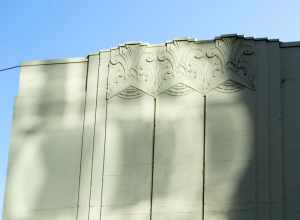 A detail on the Kiggins Theatre building in Vancouver, Washington