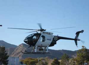Air 2 (N530JL) of the Las Vegas Metropolitan Police Department taking off from the 2020 Nevada Law Enforcement Appreciation Day event.