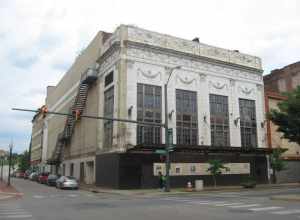 Front and western side of the Liberty Theatre, located at 142 W. Federal Street in downtown Youngstown, Ohio, United States.  Built in 1917, it is listed on the National Register of Historic Places.