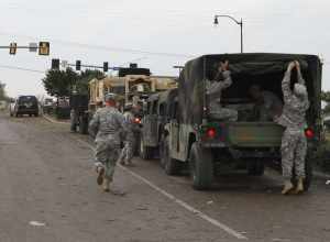 Oklahoma National Guard Soldiers and Airmen respond to a devastating tornado that ripped through Moore, Okla., May 20, 2013. (Photo by Sgt. 1st Class Kendall James)