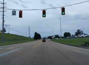 A view of Paul Huff Parkway in Cleveland, Tennessee, near the Bradley Square Mall
