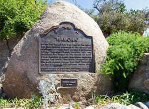 Ramona Bowl historical marker — in Hemet, Riverside County, California.
A California Registered Historical Landmark — No 1009, Dedicated April 22, 1950