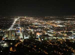 Salt Lake City Night View From Ensign Peak