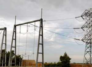 The Tehachapi Renewable Transmission Project 500 kV power line (Southern California Edison).  Shown in the photograph is the eastern transition station in Chino Hills, California, where the line transitions from underground to above-ground