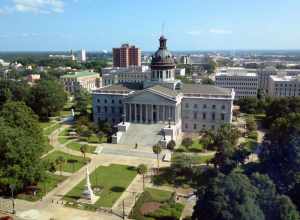 South Carolina State House from the 15th floor of Capitol Center