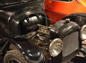 For about 6 weeks in January and February, the Henry Ford museum in Dearborn, Michigan opens the hoods on about 50 of it's iconic vehicles.  Here is a photo of one of the vehicles on display.