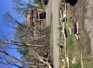 High-end EF2 damage at an apartment complex in Portage, Michigan.
"Timbercreek Apartments - multiple units with roofing removed, exterior walls on second floor intact."