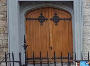 The Capital District Tourism Gnome visits the historic and beautiful St Paul's Episcopal Church on 3rd Street in the city of Troy, Rensselaer County, New York. Complete with Tiffany glass and amazing stone work this is an wonderful church that