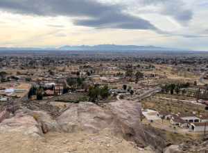 Facing southwest from the top of Bass Hill in Apple Valley, California