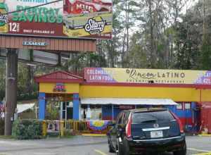El Rincon Latino Colombian restaurant on Tennessee Street at Ocala Road in Tallahassee, Florida.