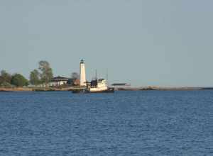 Five Mile Point Light, located in New Haven, Connecticut, USA