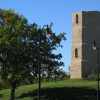 Old Stone Water Tower in Water Tower Place Park.